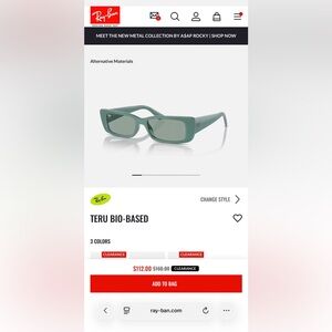 Ray-Ban Aqua Blue Sunglasses
